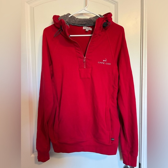 Cuffys cape cod red hoodie half zip - Picture 1 of 4